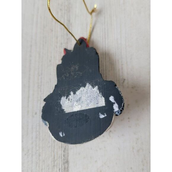 Snowman face red cardinal ornament Xmas decor - Picture 4 of 5